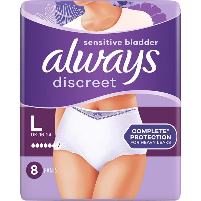 Always Discreet Pants Plus Large 8 Pack