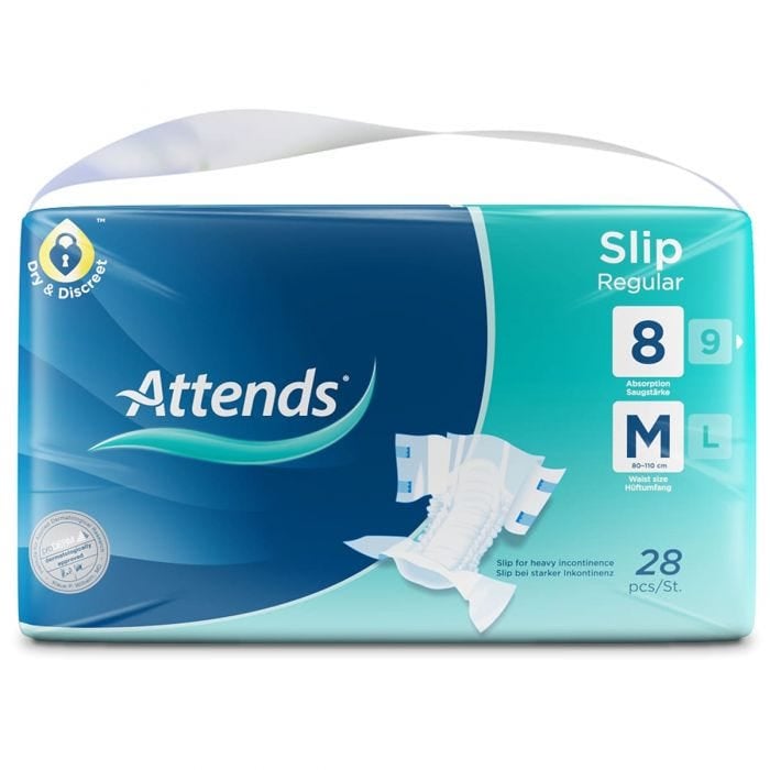 Multipack 4x Attends Slip Regular 8 Medium (1812ml) 28 Pack