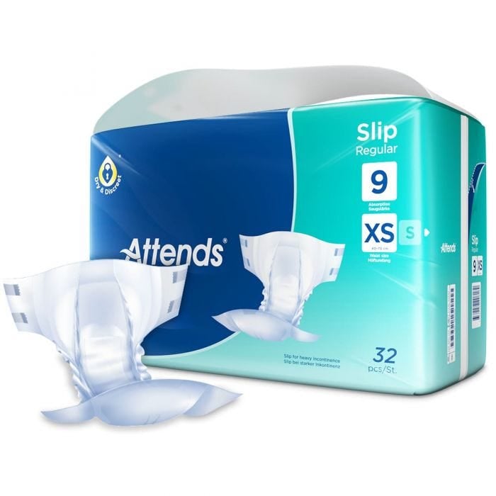 Multipack 4x Attends Slip Regular 9 XS (1440ml) 32 Pack