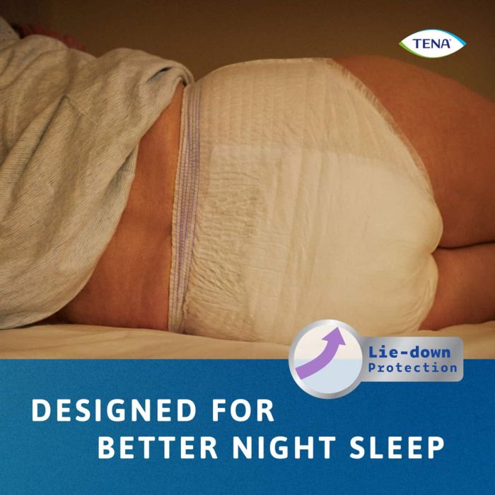 TENA Pants Night Super Medium (2100ml) 10 Pack - designed for better night sleep