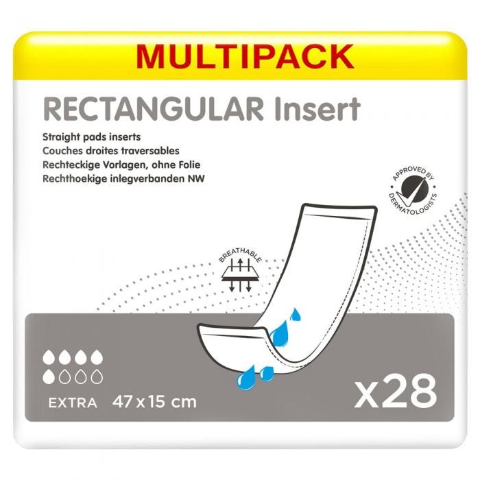 Multipack 4x Rectangular Insert Pad Extra (650ml) 28 Pack