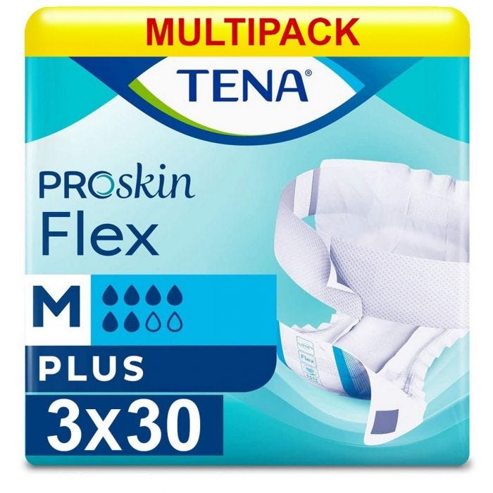 Multipack 3x TENA Flex Plus Medium (1700ml) 30 Pack