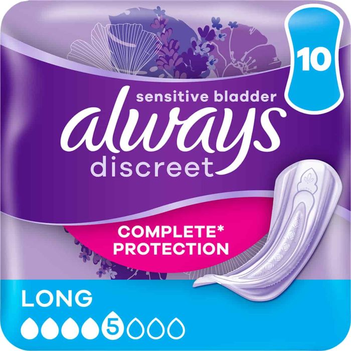 Always Discreet Pads Long 10 Pack - mobile