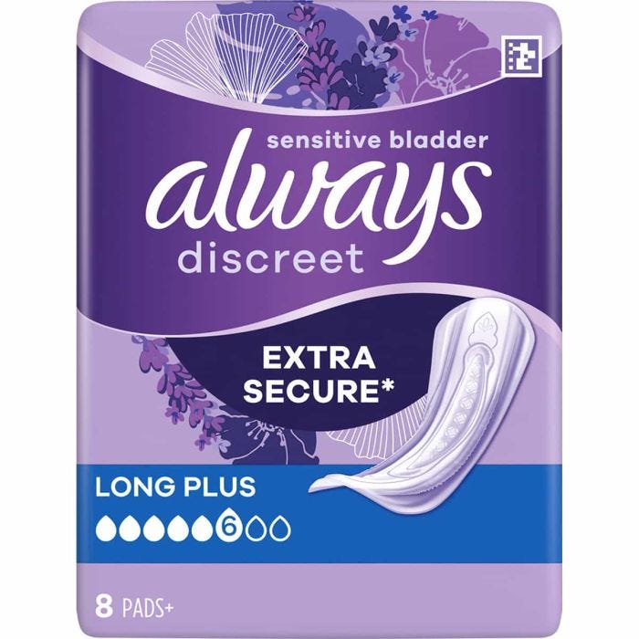 Multipack 5x Always Discreet Pads Long Plus (903ml) 8 Pack - pack