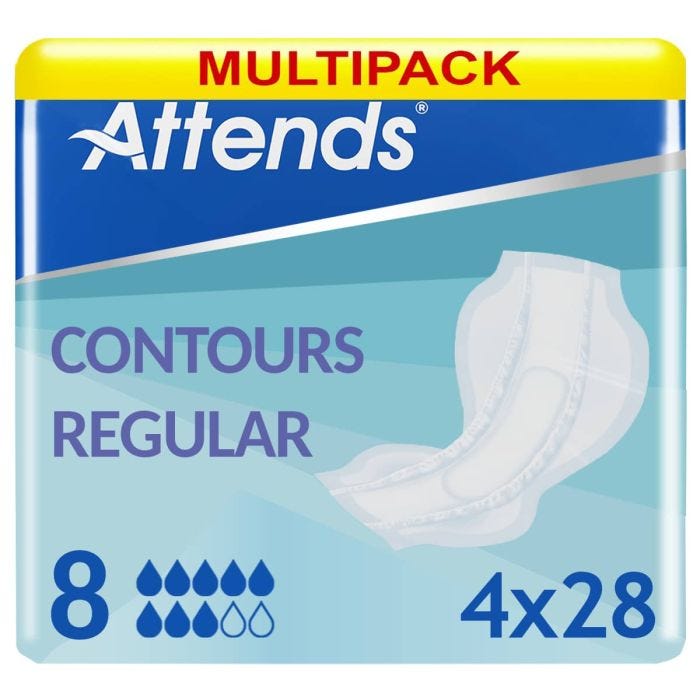 Multipack 4x Attends Contours 8 (2178ml) 28 Pack