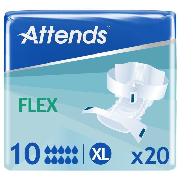 Attends Flex 9 - Large (85-125cm/33-49in) Pack of 20 - mobile