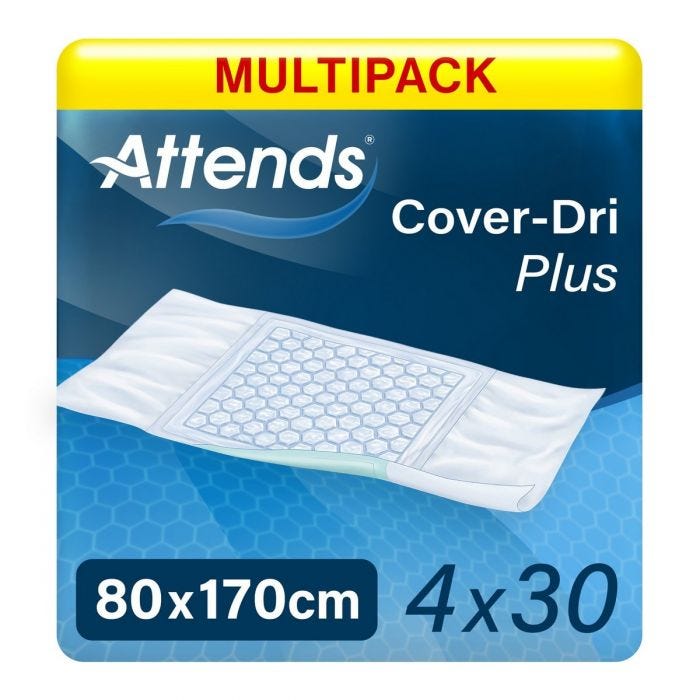 Multipack 4x Attends Cover-Dri Plus 80x170cm (1783ml) 30 Pack