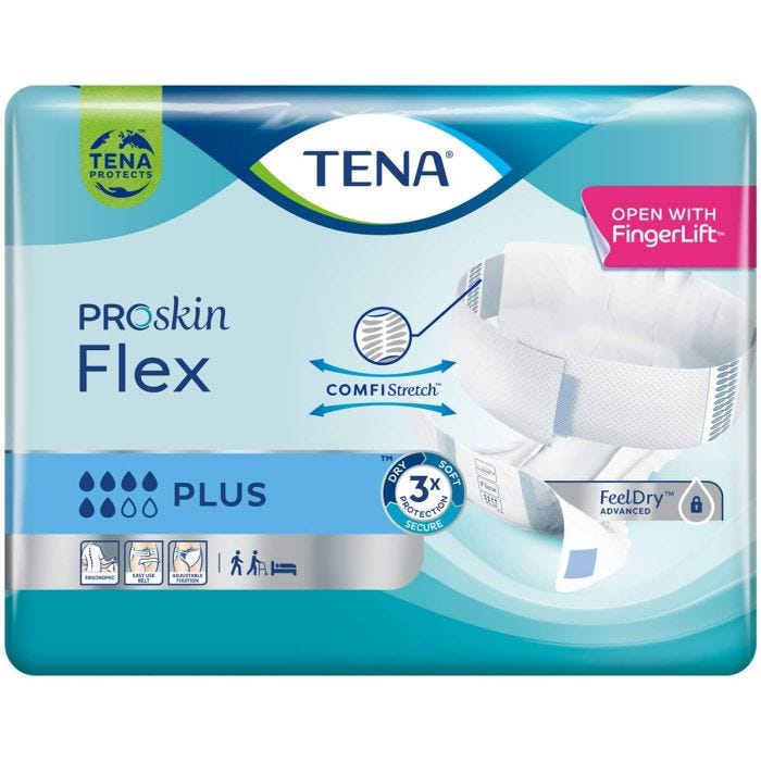 Multipack 3x TENA Flex Plus Large (2100ml) 30 Pack