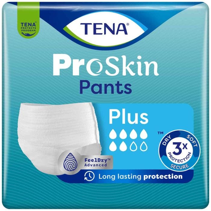 Multipack 4x TENA Pants Plus XS (1700ml) 14 Pack