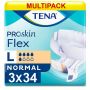 Multipack 3x TENA Flex Normal Large (1300ml) 34 Pack