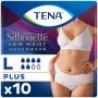 TENA Silhouette Plus Low Waist Pants White Large (750ml) 10 Pack