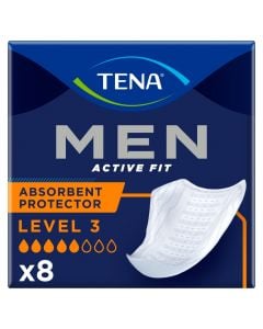 TENA Men Active Fit Absorbent Protector Level 3 (710ml) 8 Pack