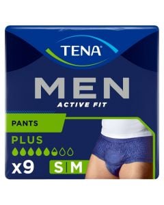 TENA Men Active Fit Pants Plus Blue Small/Medium (1010ml) 9 Pack - mobile