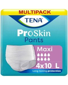 Multipack 4x TENA Pants Maxi Large (2499ml) 10 Pack