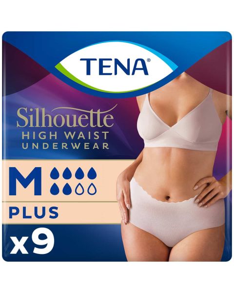 TENA Silhouette Plus High Waist Pants Cream Medium (1010ml) 9 Pack